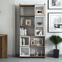 Hanah Home Estantería Moderna Blanco y Nogal
